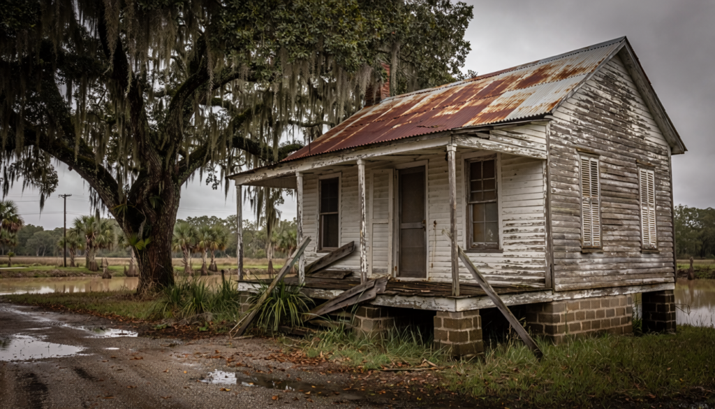 Run down house in Lafayette LA needing repairs before selling
